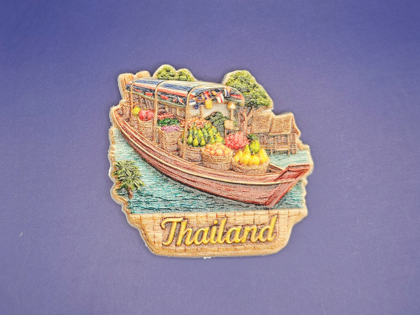 Thailand - Boat Market 3D Magnet