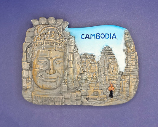 Cambodia – Angkor - Bayon Temple 3D Magnet