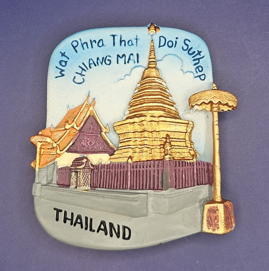 Thailand - Chiang Mai - Wat Phra That Doi Suthep Temple 3D Magnet