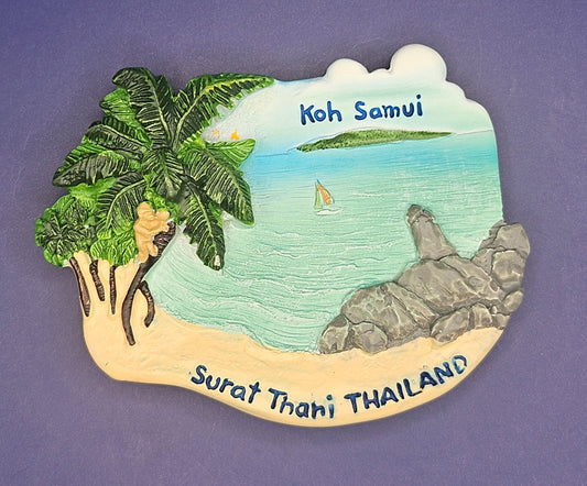 Thailand - Koh Samui – Island Paradise & Beach Scene 3D Magnet