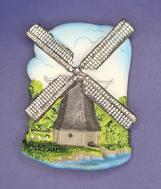 Netherlands - Classic Windmill 3D Magnet