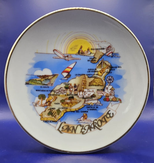 Plate - Canary Islands Decorative Map – Lanzarote